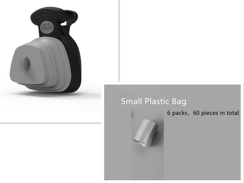 Portable Dog Waste Bag Dispenser + Foldable Poop Spoon — Travel‑Friendly & Hygienic