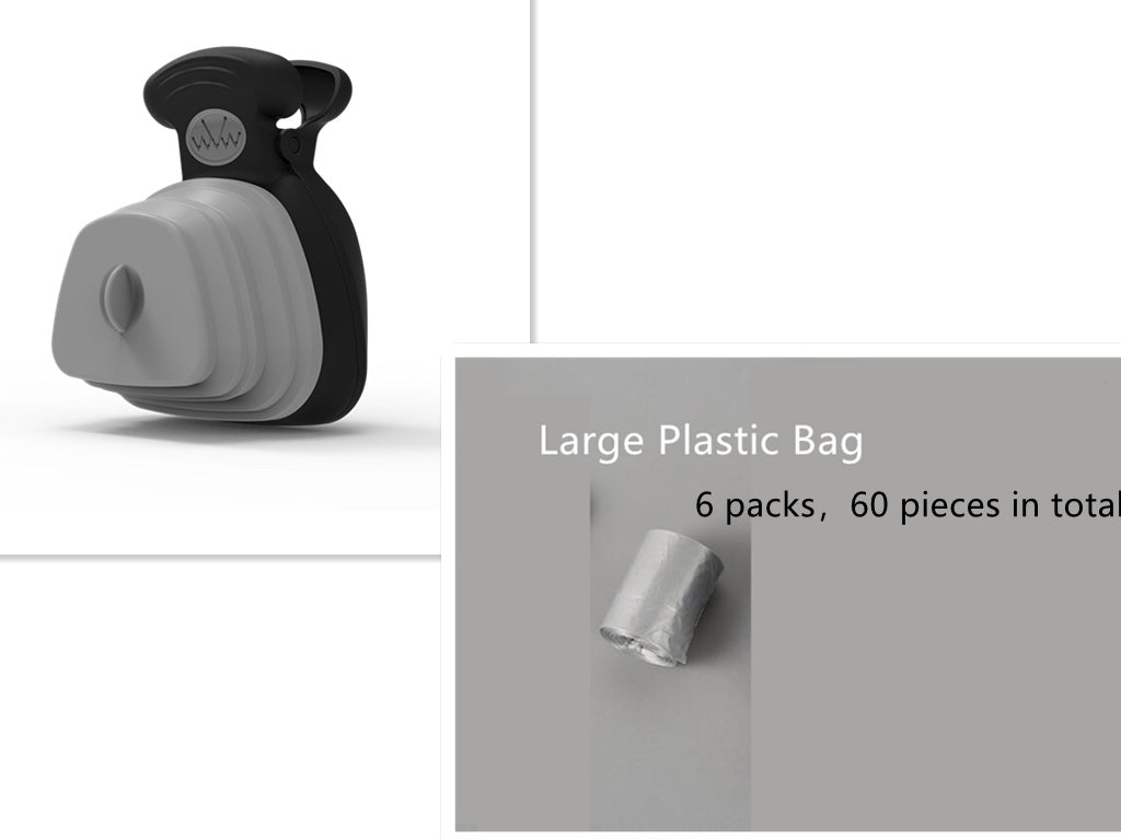 Portable Dog Waste Bag Dispenser + Foldable Poop Spoon — Travel‑Friendly & Hygienic