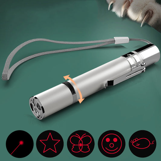 Laser Pointer Cat Toy — USB‑Rechargeable, 5‑Mode Interactive LED Light for Cats & Dogs