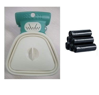 Portable Dog Waste Bag Dispenser + Foldable Poop Spoon — Travel‑Friendly & Hygienic