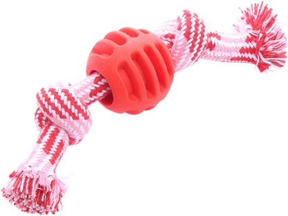 Durable Dog Chew Toy with Rope — Soft, Safe, Teeth‑Cleaning Molar Toy for Puppies & Small–Medium Dogs