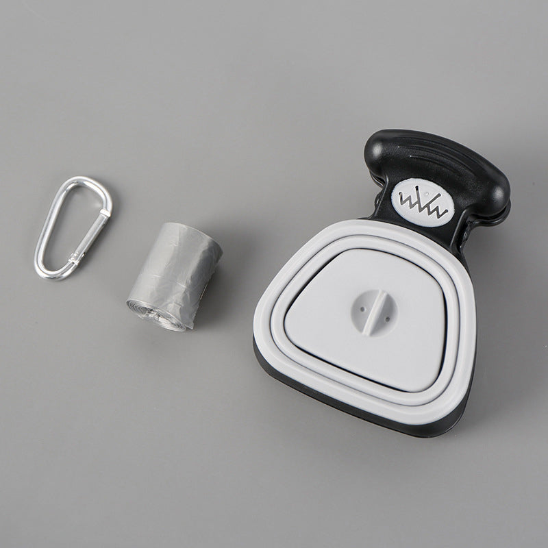 Portable Dog Waste Bag Dispenser + Foldable Poop Spoon — Travel‑Friendly & Hygienic