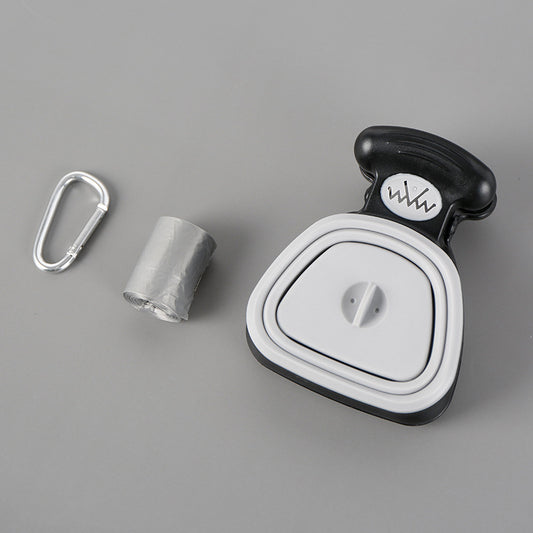 Portable Dog Waste Bag Dispenser + Foldable Poop Spoon — Travel‑Friendly & Hygienic