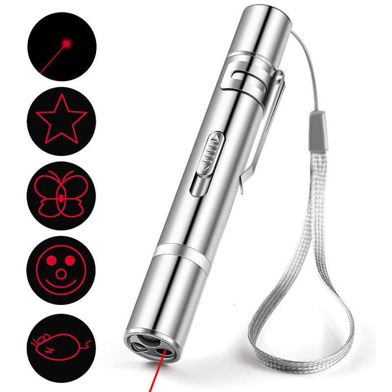 Laser Pointer Cat Toy — USB‑Rechargeable, 5‑Mode Interactive LED Light for Cats & Dogs