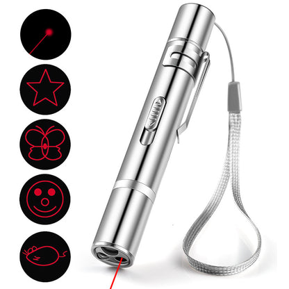 Laser Pointer Cat Toy — USB‑Rechargeable, 5‑Mode Interactive LED Light for Cats & Dogs
