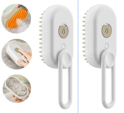 3‑in‑1 Steam Brush for Cats & Dogs — Groom, Massage & De‑shed Pet Grooming Comb