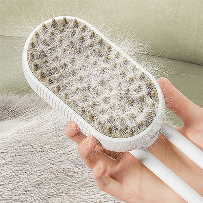 3‑in‑1 Steam Brush for Cats & Dogs — Groom, Massage & De‑shed Pet Grooming Comb